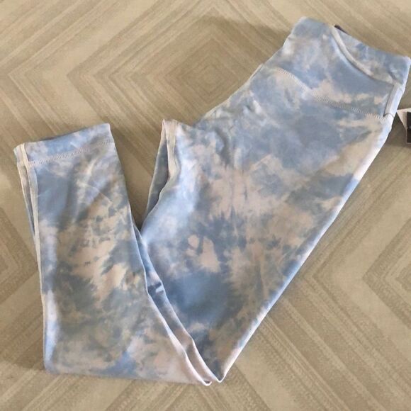 Nux Women’s Reversible 7/8 Leggings with Cloud & Purple Ombré, Size S - Picture 1 of 7